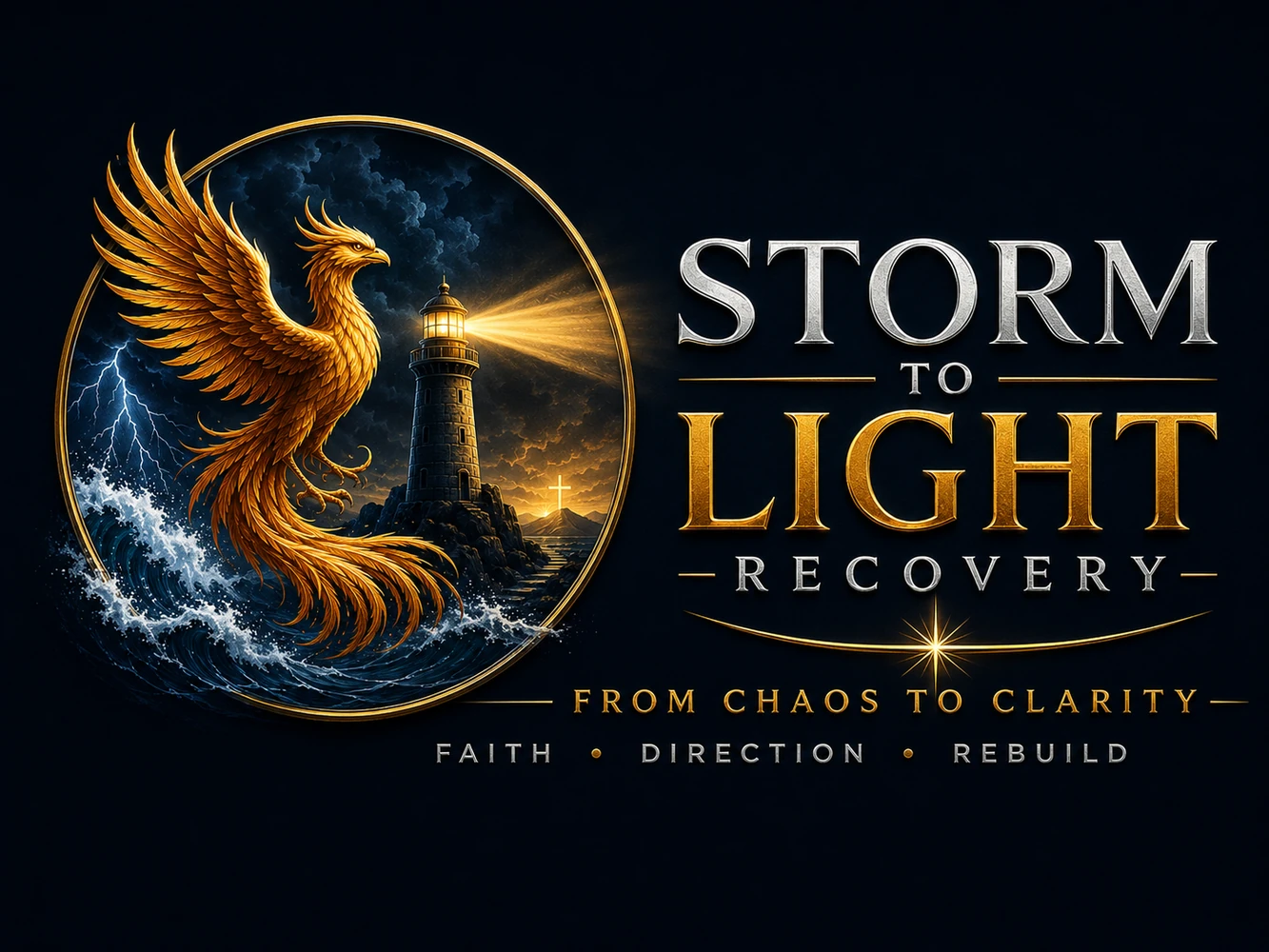 Storm to Light Recovery phoenix and lighthouse